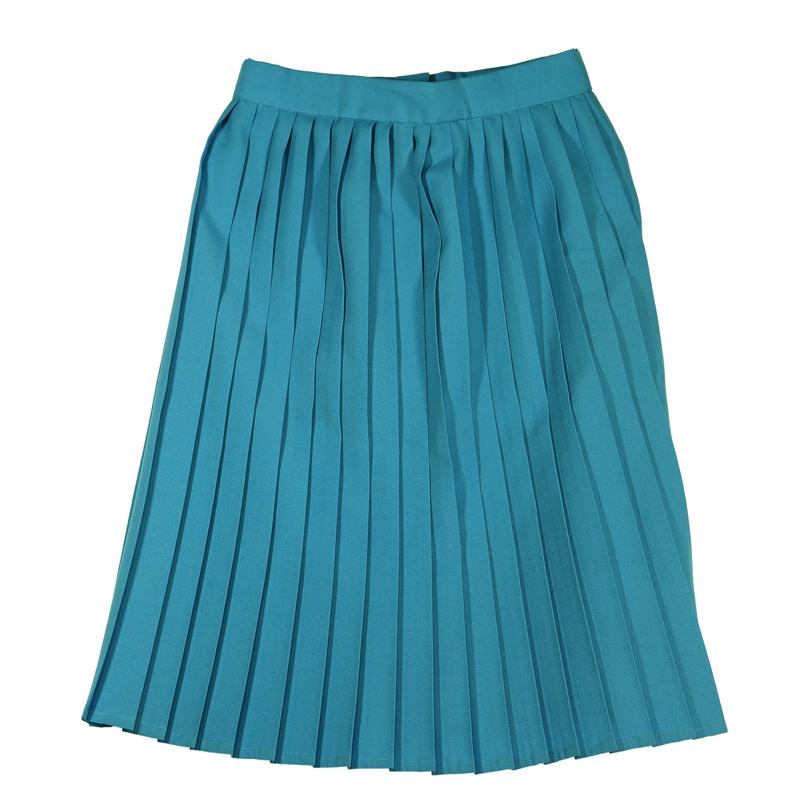 TURQUOISE KNIFE PLEATS SKIRT | Enbee Stores